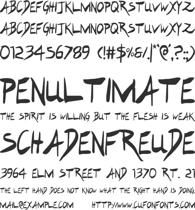Hakturus Condensed font preview