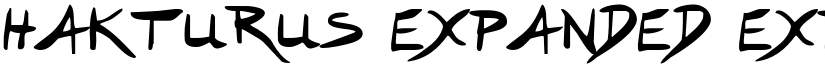 Hakturus Expanded Expanded font