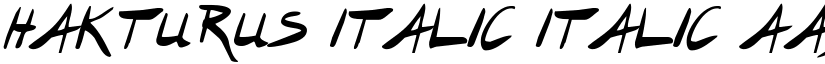 Hakturus Italic Italic font