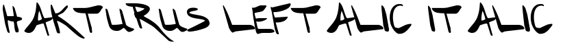 Hakturus Leftalic Italic font
