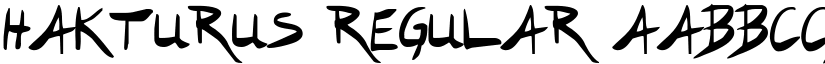 Hakturus Regular font