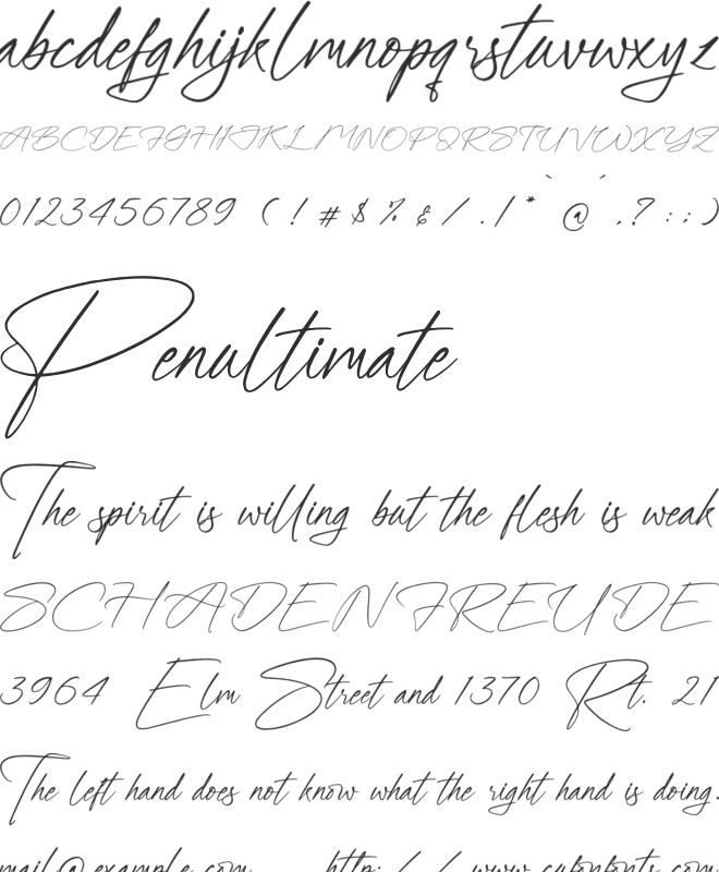 Seredithone font preview