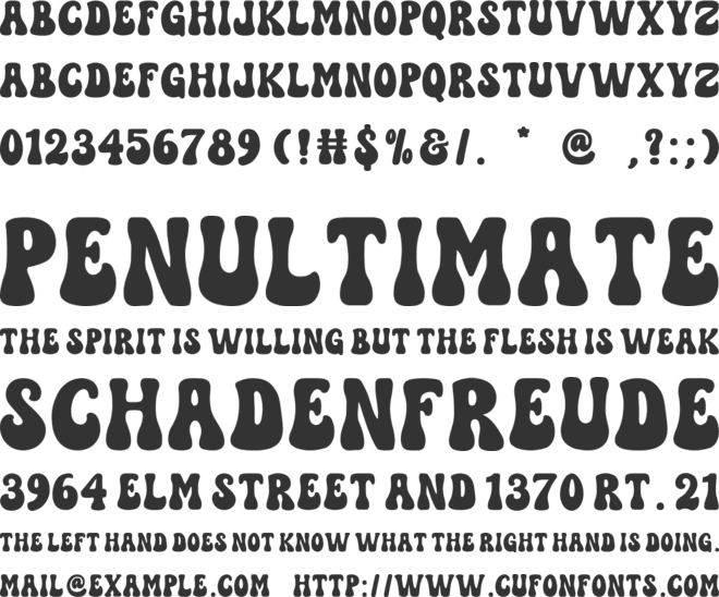 Hippie Flower font preview