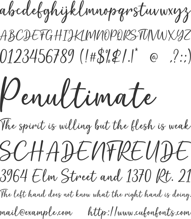 Bountiful Harvest font preview