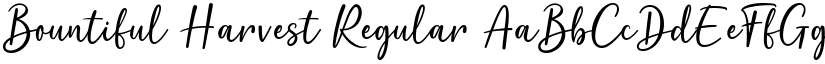 Bountiful Harvest Regular font