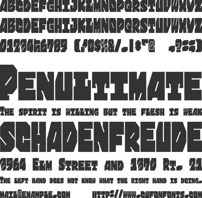 Gisshiri font preview