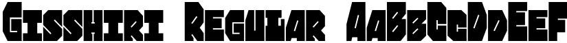 Gisshiri Regular font