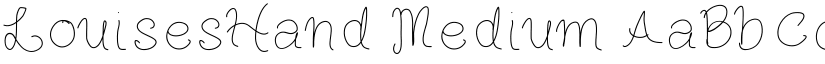 LouisesHand Medium font