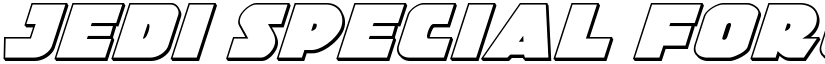 Jedi Special Forces 3D Italic Italic font