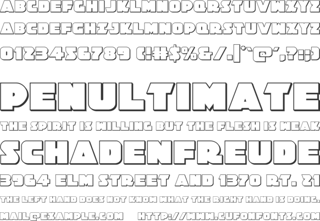 Jedi Special Forces 3D font preview