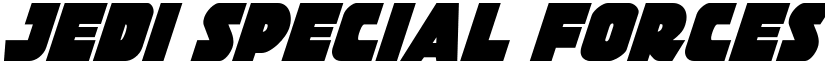 Jedi Special Forces Condensed Italic Condensed Italic font