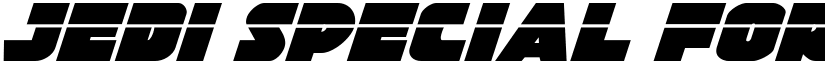 Jedi Special Forces Laser Italic Italic font