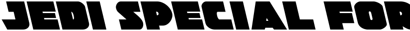Jedi Special Forces Leftalic Italic font