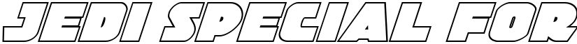 Jedi Special Forces Outline Italic Italic font