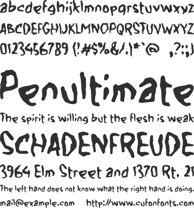 h Halusino font preview
