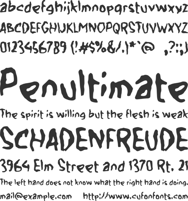 h Halusino font preview