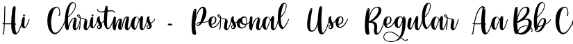 Hi Christmas - Personal Use Regular font