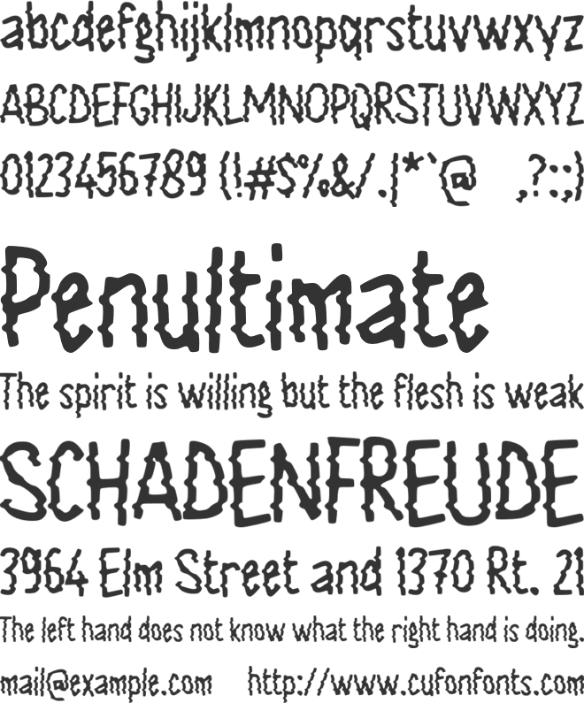 h Higlitch font preview