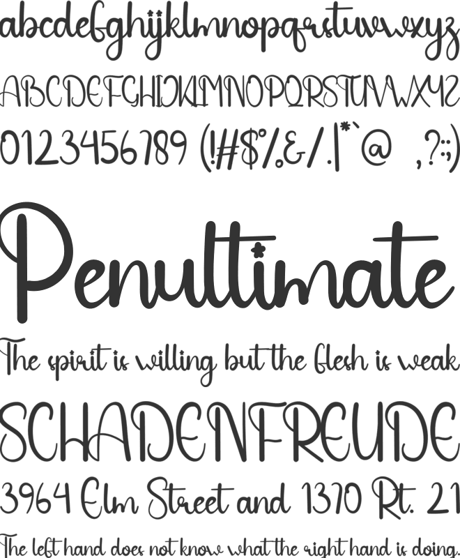 Good Teacher font preview