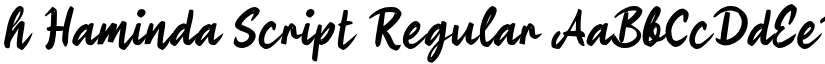 h Haminda Script Regular font