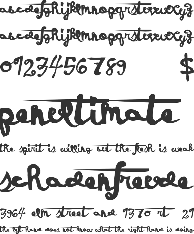 HolidayEvent font preview