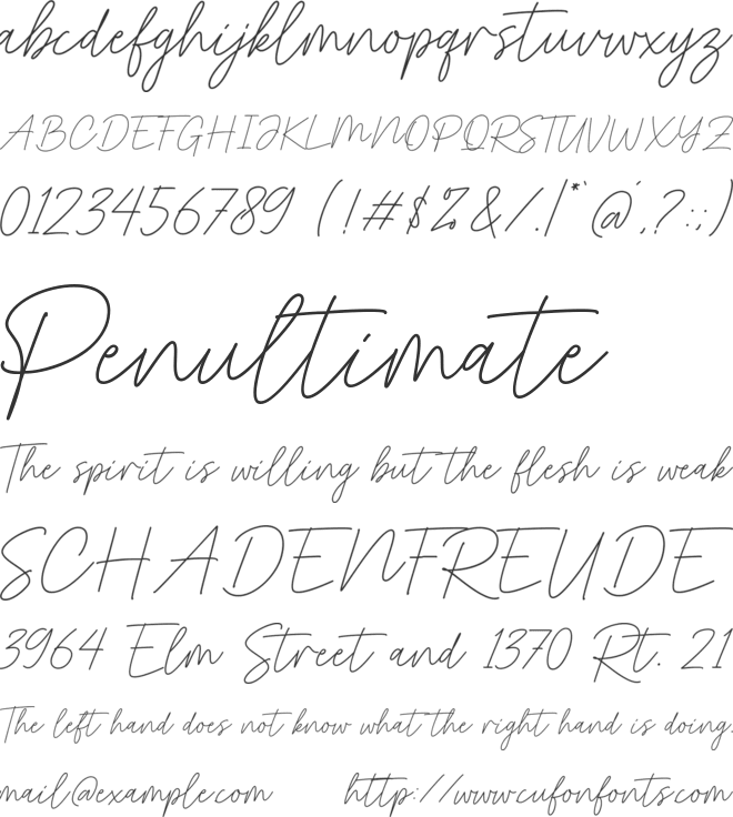 Mealtone font preview