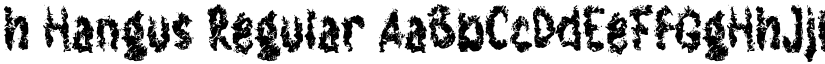 h Hangus Regular font