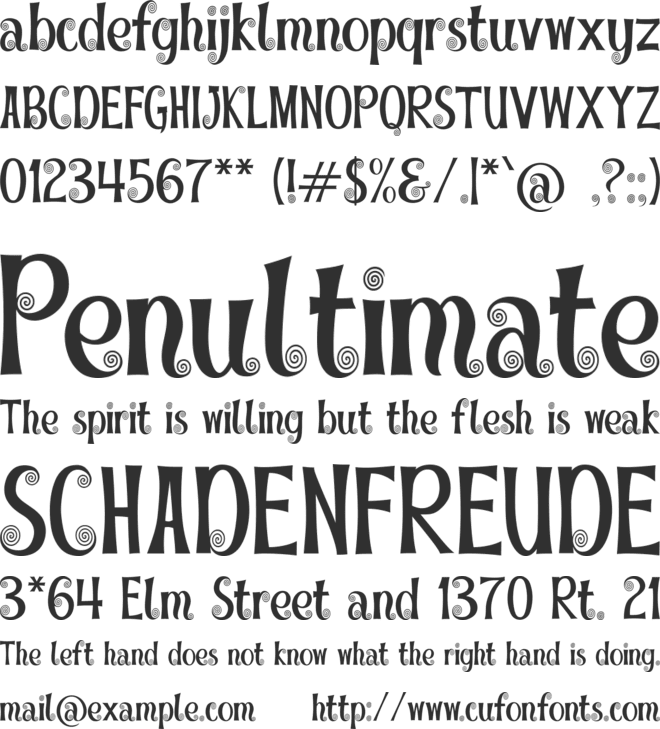 Lollypop font preview