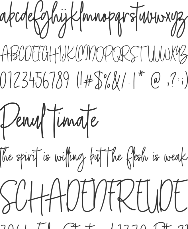 Girly Style font preview