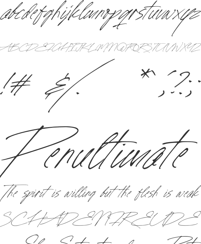 Signature Moment font preview