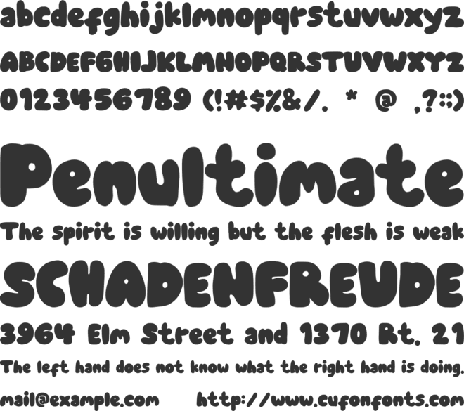 BOLA RETRO font preview