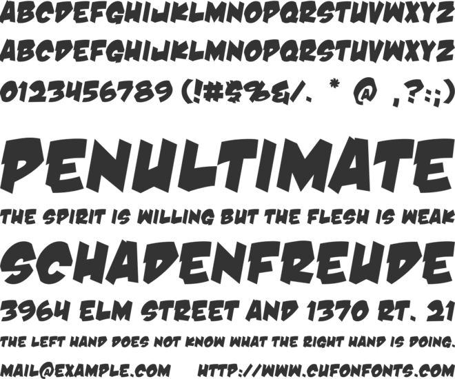 Damn Noisy Kids font preview