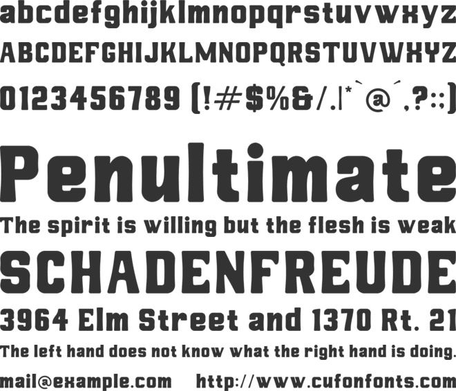 Wibledon font preview