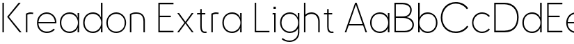 Kreadon Extra Light font