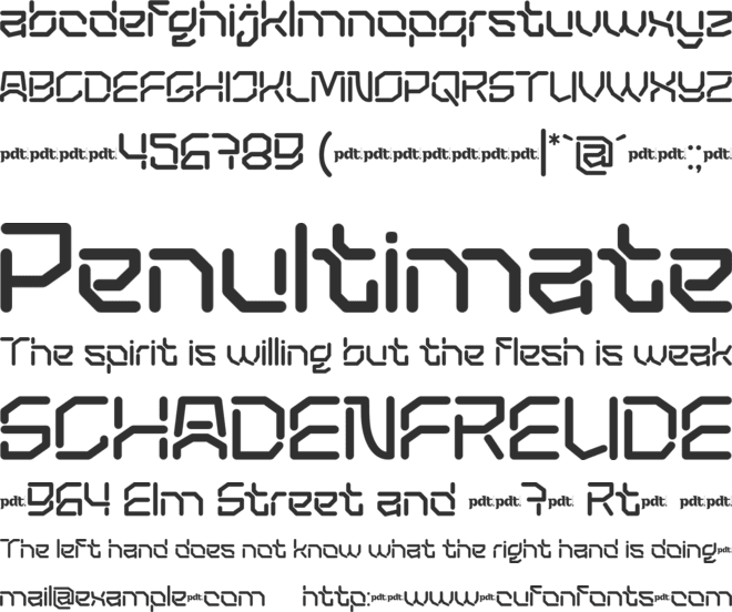 GOBAHTRIAL font preview