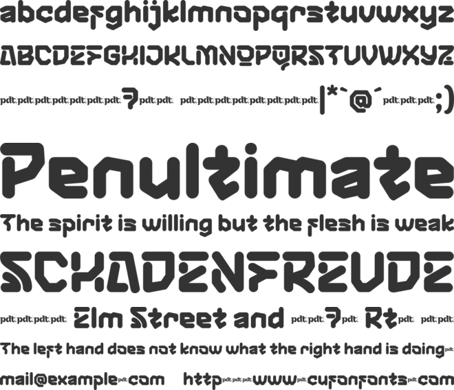 SAZONEtrial font preview