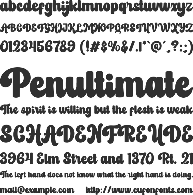 Donute font preview