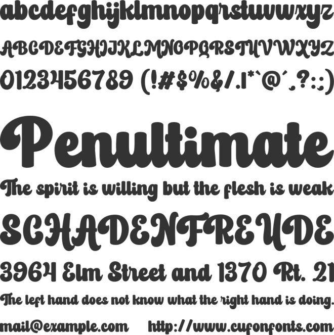 Donute font preview