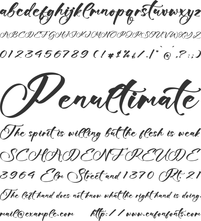 Mirattlen Romllita font preview