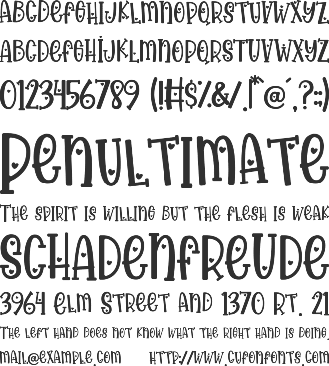 Happy Loves font preview