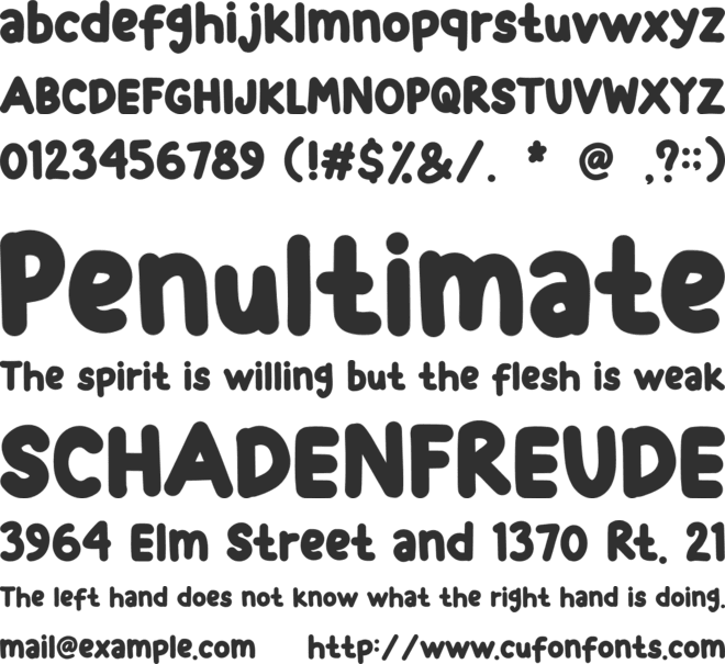 Positive Forward font preview