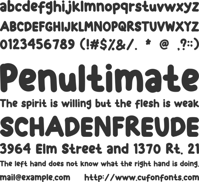 Positive Forward font preview