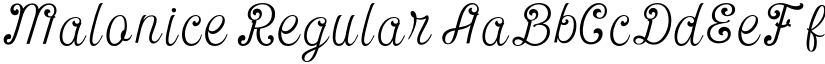 Malonice Regular font