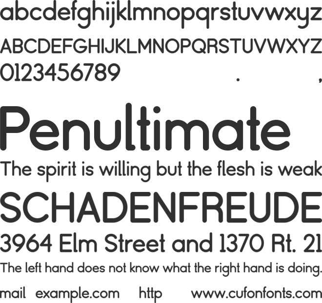 Grunell font preview