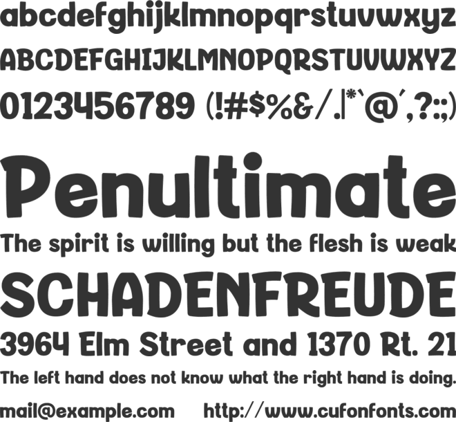 Kenarose font preview