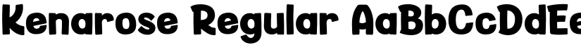 Kenarose Regular font