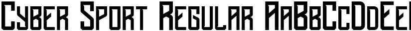 Cyber Sport Regular font