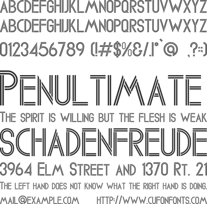 Virgiano font preview