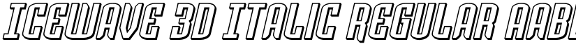 Icewave 3D Italic Regular font