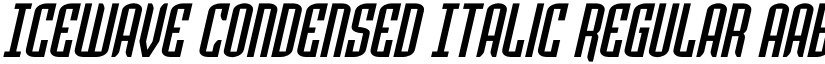 Icewave Condensed Italic Regular font